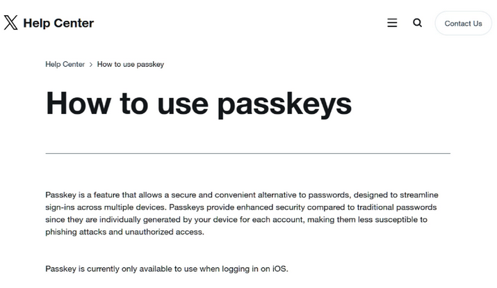 宜黄苹果维修店铺分享iOS用户如何通过通行密钥(Passkey)登录 