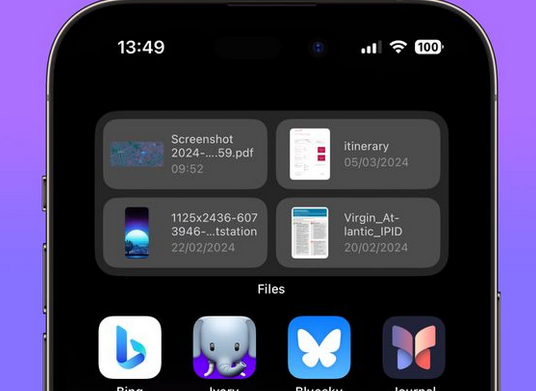 宜黄苹果屏幕维修分享iPhone主屏幕快速访问最近的文件 